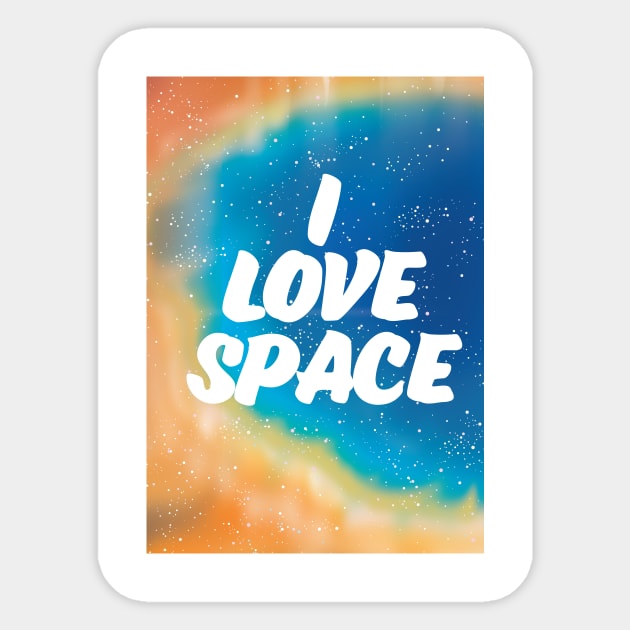 I Love Space Sticker by nickemporium1